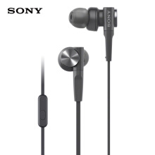 索尼黑色耳机重低音立体声耳机MDR-XB55AP 黑色耳...