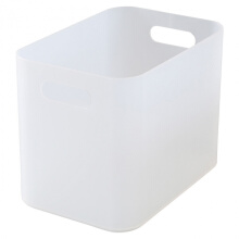 无印良品（MUJI） 聚丙烯化妆盒 半透明约160x22...